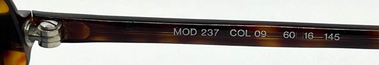 Silhouette MOD 237 COL 09 Vintage Sunglasses w/New Solid Blue Tinted Custom Lenses-Austria/60mm