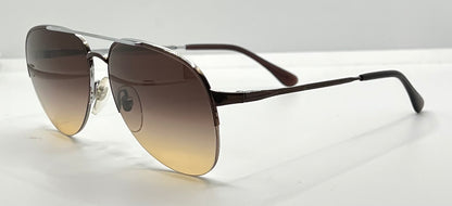 Marchon Marcolin 908/H2 Half-Rim Sunglasses w/New Custom Tobacco Gradient Tinted Lenses
