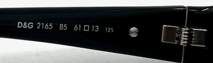 D&G 2165 VINTAGE Y2K Black Sunglasses 61-13 Unworn-Full Kit-Italy