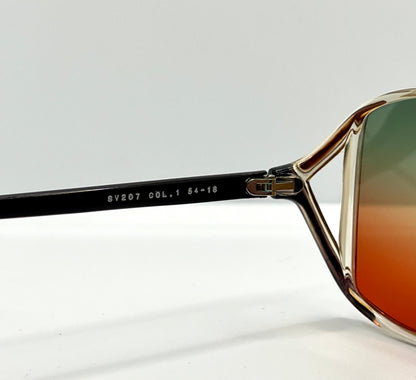 Sergio Valente SV207 Vintage Sunglasses w/New, Custom Tri-Gradient Lenses-Rare 80s Deadstock