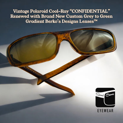 Vintage Polaroid Cool-Ray Mod. “Confidential 200”Sunglasses with Brand New Berko's Designs Lenses