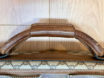 Vintage Gucci GG Supreme Web Stripe Suitcase 1980s Travel Case