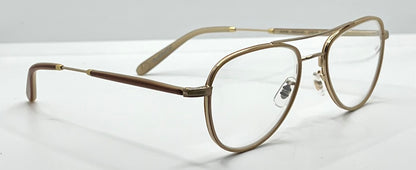 Garrett Leight Linnie PLBGE-MG Pearl Beige Matte Gold 51-19 Eyeglasses – Full Kit, New