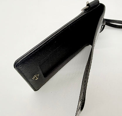 Louis Vuitton Epi Leather Card Holder with Lanyard – Black-Authentic