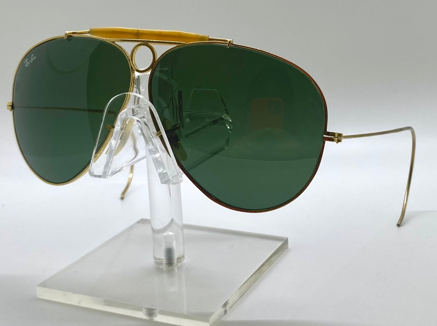 Vintage 1970s B&L Ray-Ban USA 62mm GEP G15 UV SHOOTER Aviator Sunglasses-New RB Glass Lenses