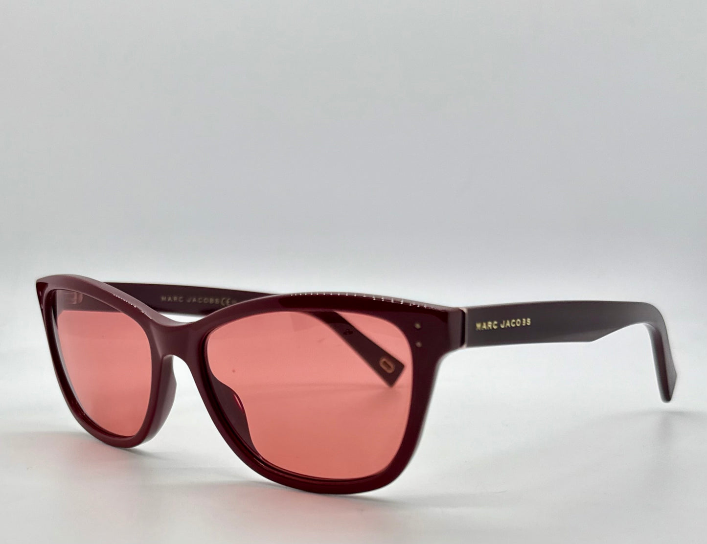 Marc Jacobs MARC 123 OXU Cat Eye Sunglasses w/New Solid Pink/Red Custom Lenses-New/Unworn