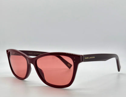 Marc Jacobs MARC 123 OXU Cat Eye Sunglasses w/New Solid Pink/Red Custom Lenses-New/Unworn