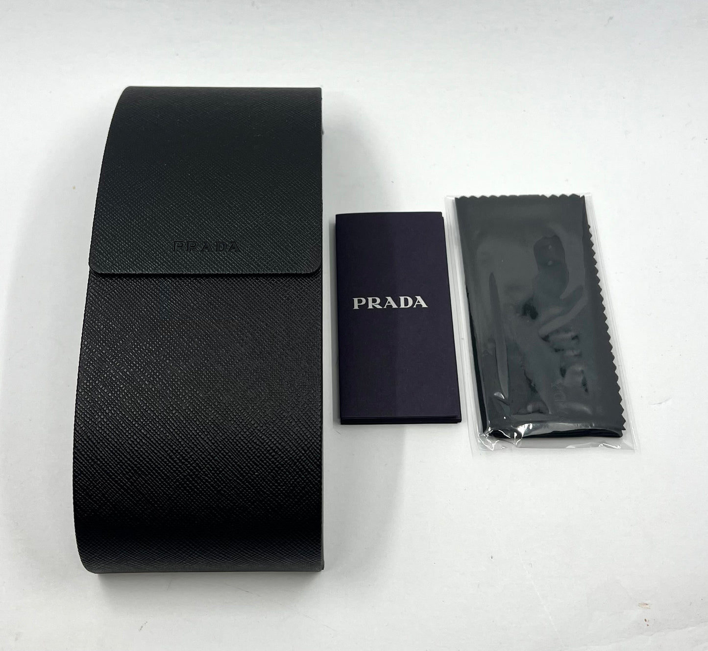 Prada SPR 58F Shield Sunglasses 5AV-1A1 Black Silver Full Kit Italy