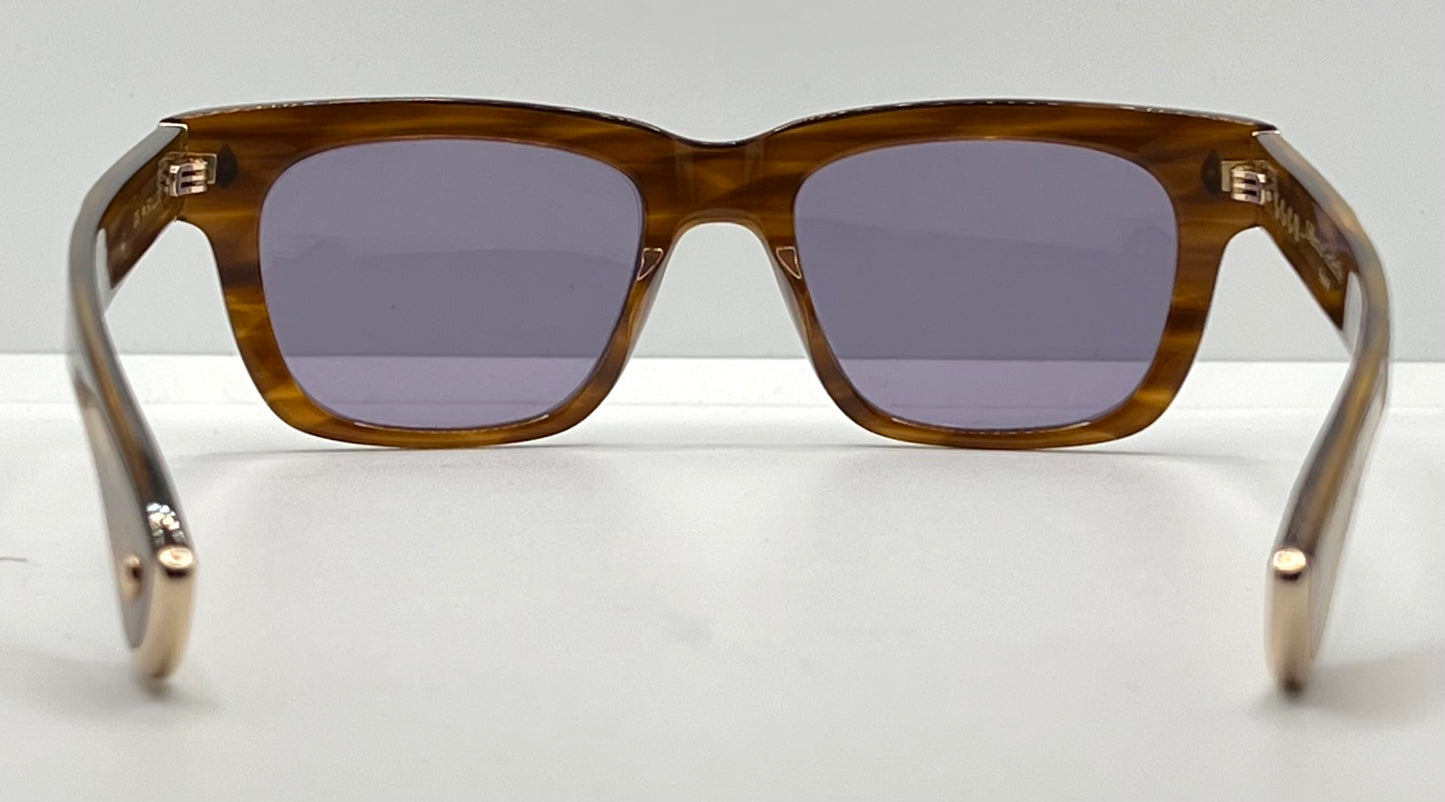 GARRETT LEIGHT x Officine Générale 118 DB-Limited Collab w/New, Custom Solid Violet Lenses-Unworn