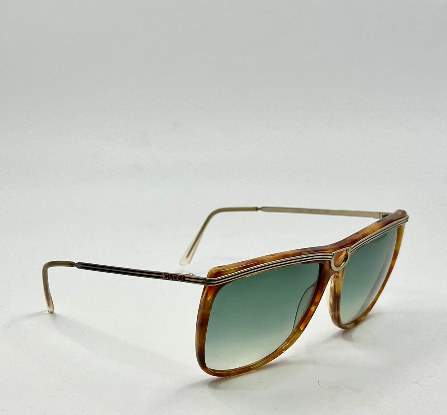Gucci GG 2307/S Vintage Sunglasses w/New Gradient Aquamarine Tinted Custom Lenses
