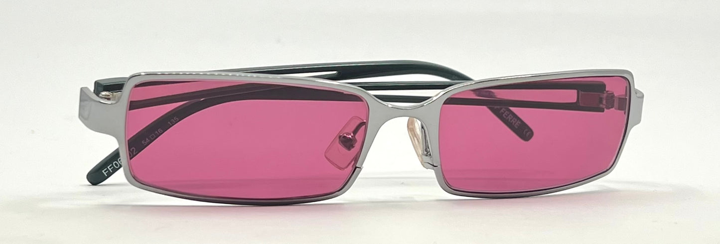 GF Ferre FF06502 Vintage Sunglasses – Unworn – New Pink Second Chance Customs Lenses
