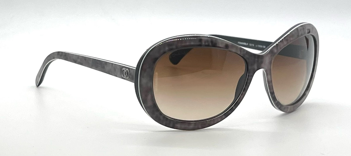 Chanel 5219 Grey Butterfly Sunglasses-New Custom Brown Gradient LensesaItaly