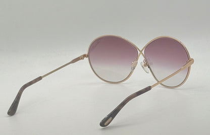 Tom Ford RAINA-02 TF564 28Z Oversized Mirrored Sunglasses-Discontinued, Made in Italy