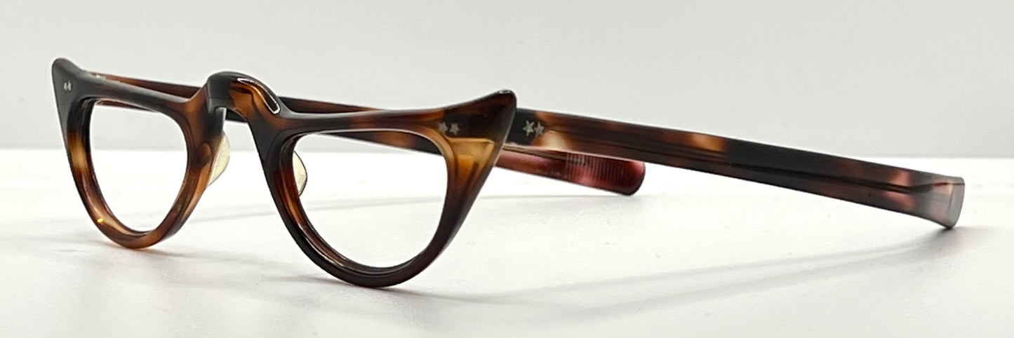 Vintage Cat Eye Eyeglasses Tortoiseshell Acetate – Refurbished USA 6½