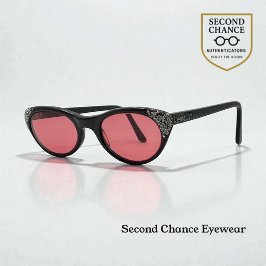 LIBERTY USA Vintage Cat Eye Sunglasses-New Rose Tinted Custom Lenses 1950s