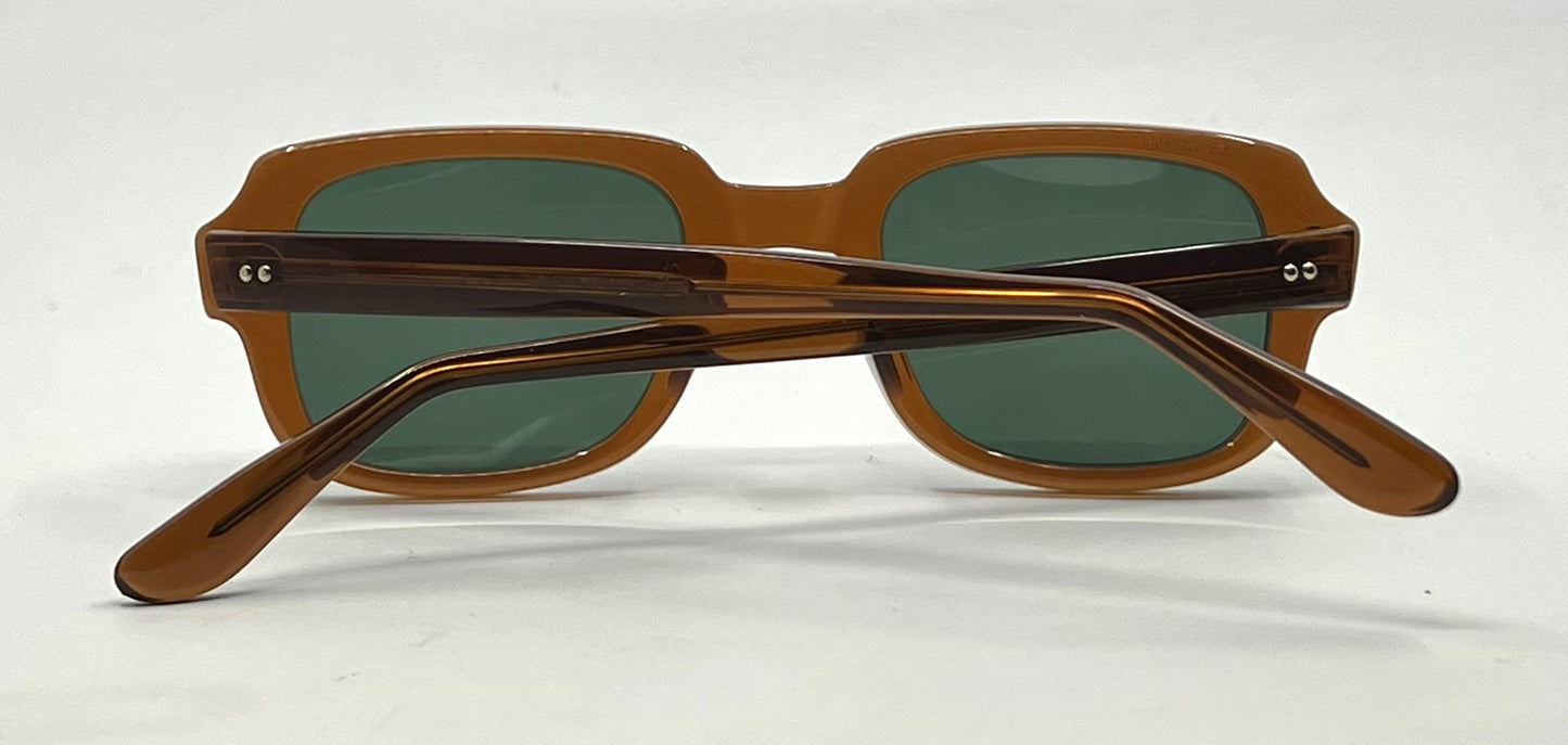 USS BCG 46-24 Vintage Military Frame-New Solid Green Second Chance Customs Lenses