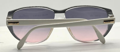 Silhouette M 1220 C 2952 Vintage White Sunglasses w/New Grey to Rose Gradient Custom Lenses-57mm-Austria