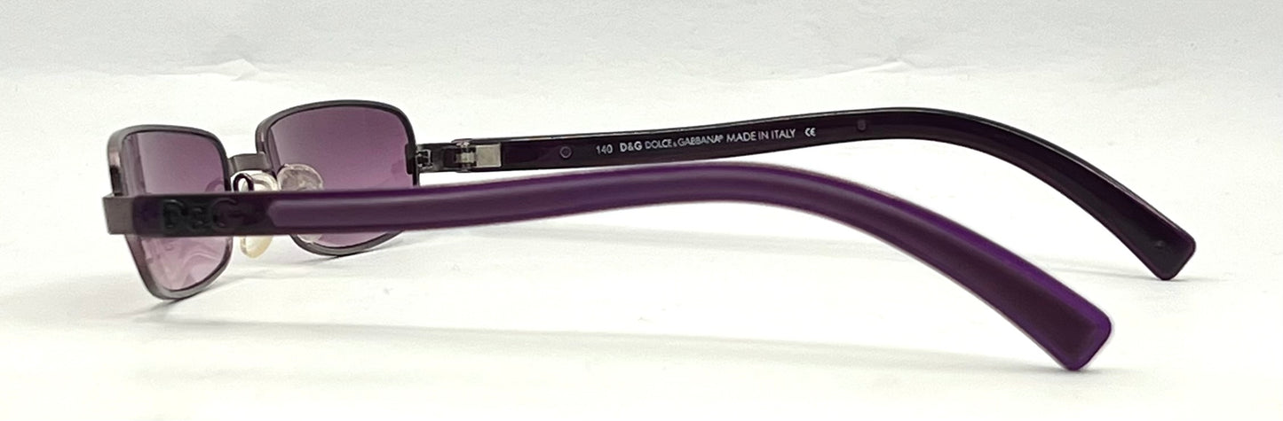 D&G 2068 282 Deadstock Y2K Full-Rim Sunglasses Violet Lenses-55mm-Italy