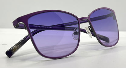 Kung Fu Eyes Sophia 159 Purple Titanium Sunglasses w/New, Custom Gradient Lenses