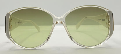 Silhouette M1192 White Crystal Vintage Sunglasses w/New Brown/Green Gradient Custom Lenses-Unworn