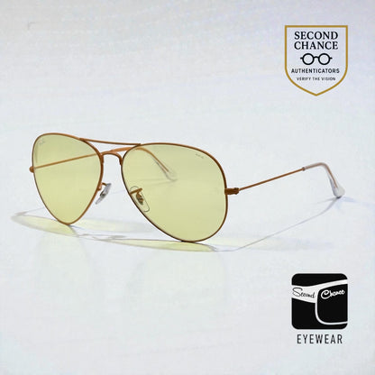 Ray-Ban RB3025 Aviator Evolve Yellow Photochromic Bronze 58-14 New Full Kit
