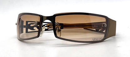 Armani 9018-Y2K Style Bronze Flame Cutout Sunglasses-Unworn/Original-Italy