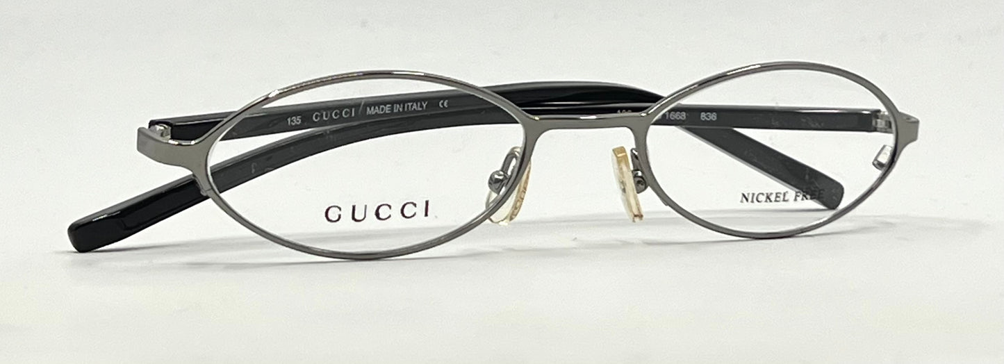 Gucci GG 1668 B36 Oval Optical Frames-Y2K VINTAGE-Unworn-Italy-49mm