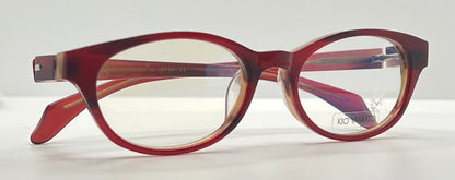 Kio Yamato KP-126U 49mm Red Oval Eyeglasses-New/Unworn-Japan Handmade