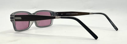 Garrison Perspectives-GP1208 Grey Crystal Y2K Sunglasses-New Solid Mauve Custom Lenses