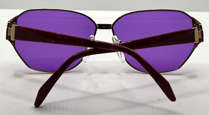 Silhouette M 6104 V 6055 Vintage Sunglasses w/New Solid Purple Custom Lenses-56mm-Unworn/NOS-Austria