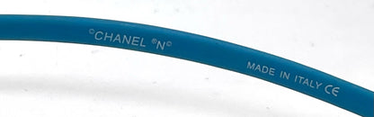 Chanel 4066-B Vintage Y2K Blue Shield Sunglasses Unworn Original Made in Italy
