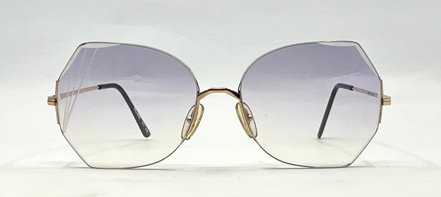 THIRA 62 Vintage 70s Frame-Rimless Geometric Sunglasses-Unworn-France
