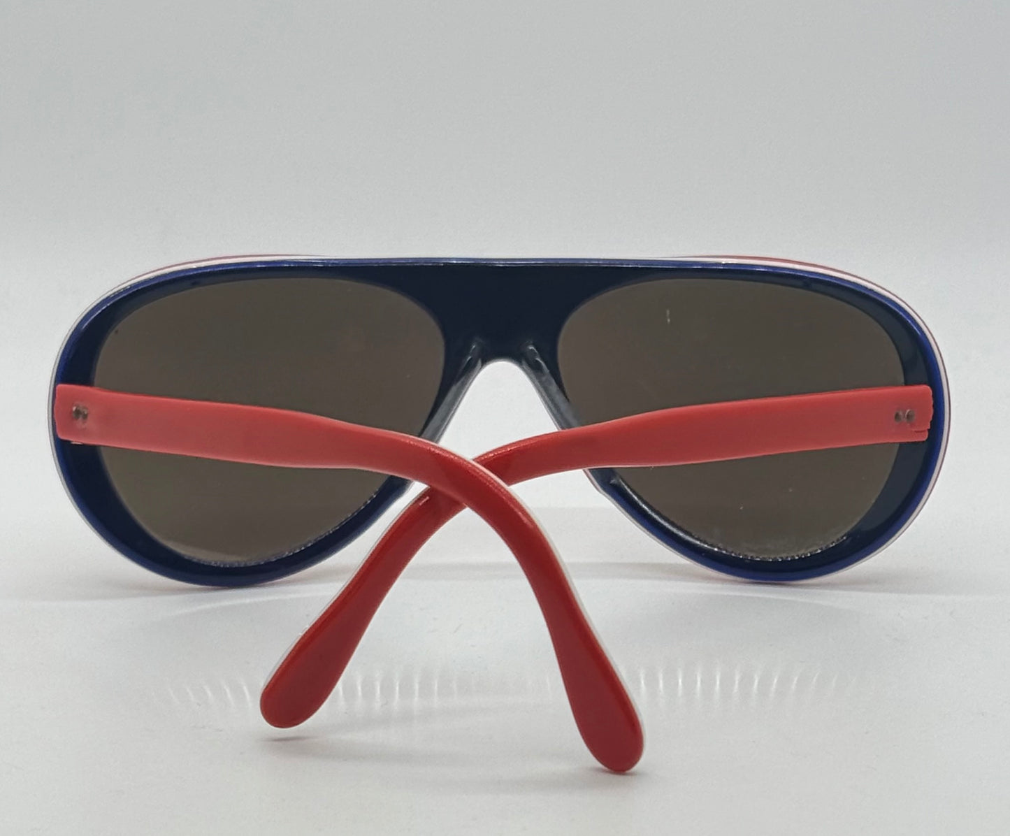 Cébé Alpine Crafts 415 VINTAGE Sunglasses – Red/White/Blue Tricolor 80s Shield – Made in France