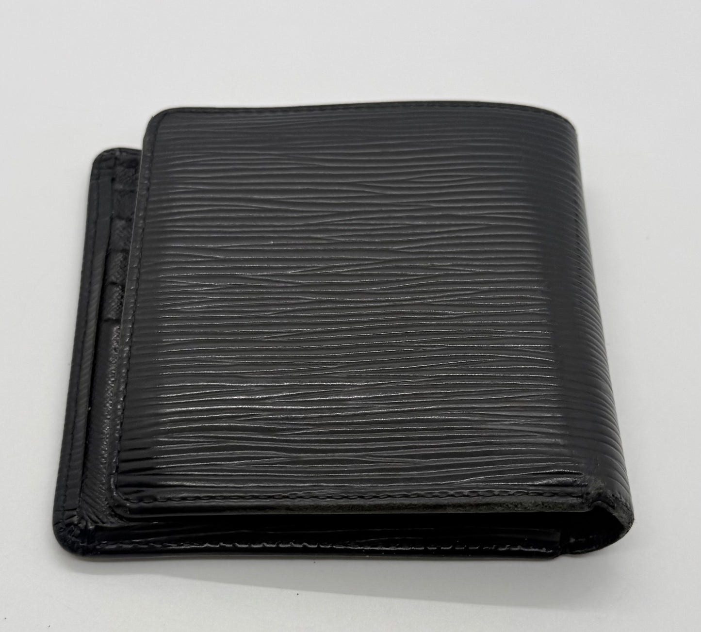 Louis Vuitton Epi Leather Bifold Wallet-Black Noir-LV Authentic