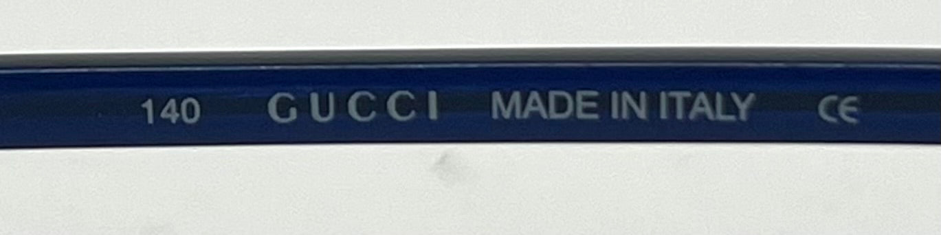 Gucci GG1374 6VE Y2K VINTAGE Oval Sunglasses-New Solid Blue Custom Lenses