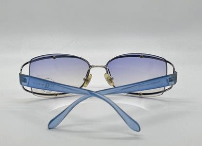 CHANEL 4034 Rimless Sunglasses Blue Temples Melanin Lenses-VINTAGE NOS