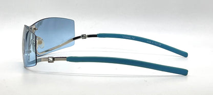 Chanel 4066-B Vintage Y2K Blue Shield Sunglasses Unworn Original Made in Italy