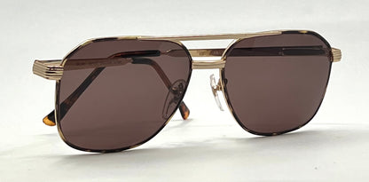 GALANT 102/FLEX Gold 18KGP Vintage Sunglasses – New Brown Second Chance Lenses