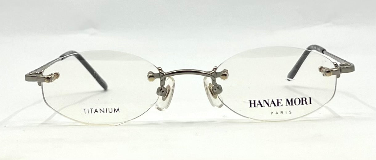 Hanae Mori Paris HP7305 Y2K Minimalist Rimless Titanium Glasses Japan Unworn