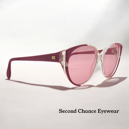 Silhouette M1149/20 C2740 Vintage Cat Eye Sunglasses w/New Pink Custom Lenses-58mm-Austria