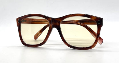 American Optical Vintage Tortoise Square Sunglasses-New Custom Yellow Lenses