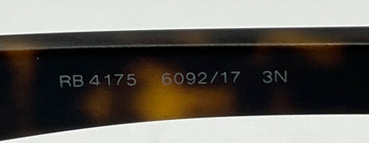 Ray-Ban RB4175 6092/17 Havana Sunglasses Unworn Full Kit Made in Italy