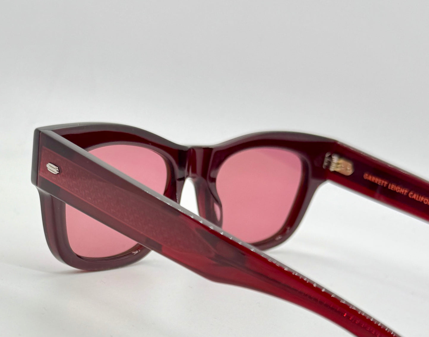 Garrett Leight WOZ MER 49[]21-Merlot Lilac Lens Sunglasses-New/Unworn-Full Kit
