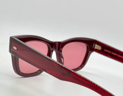 Garrett Leight WOZ MER 49[]21-Merlot Lilac Lens Sunglasses-New/Unworn-Full Kit