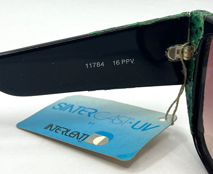 Hervé Bernard 11784 Sunglasses-Snakeskin Temples-Hand Made-Unworn