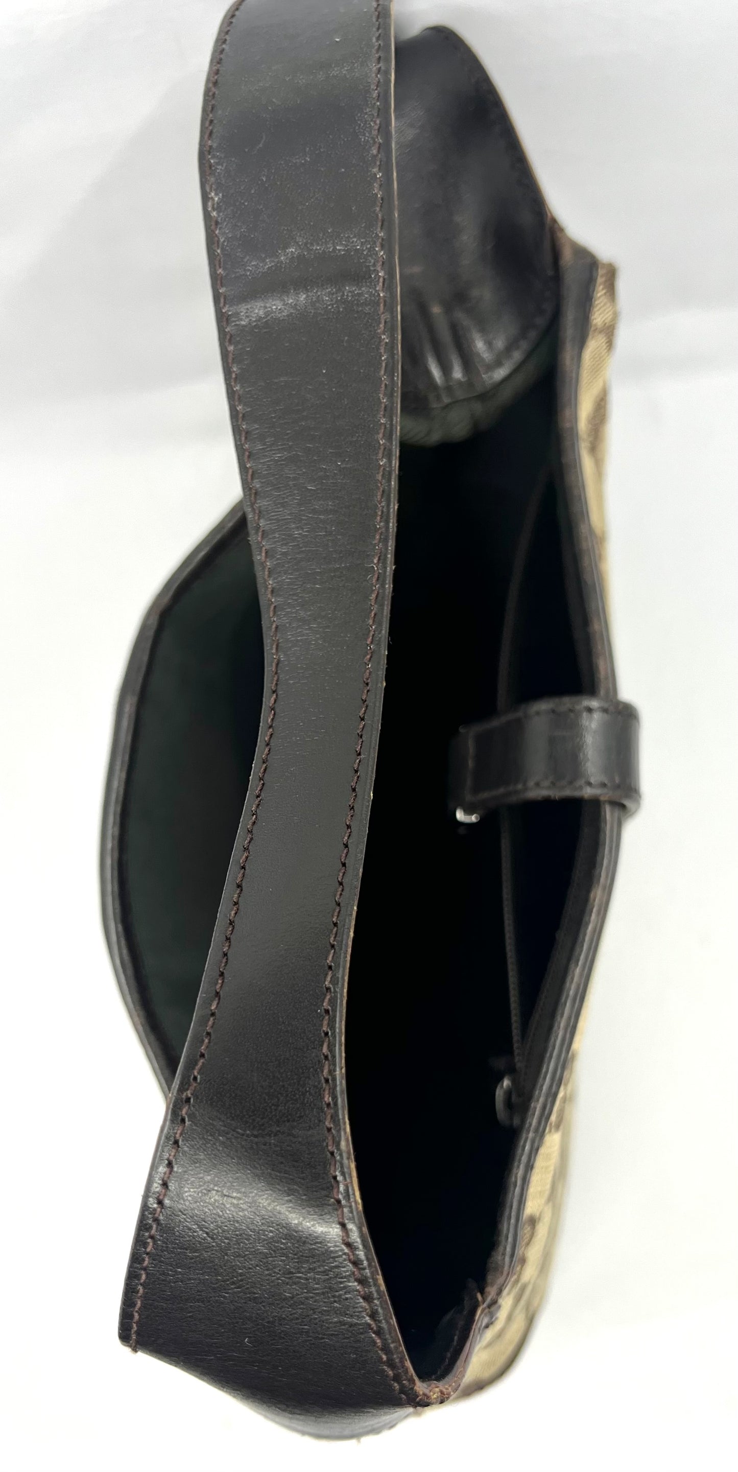 Gucci-Vintage Jackie GG Canvas Shoulder Bag-Green/Red Web-Italy