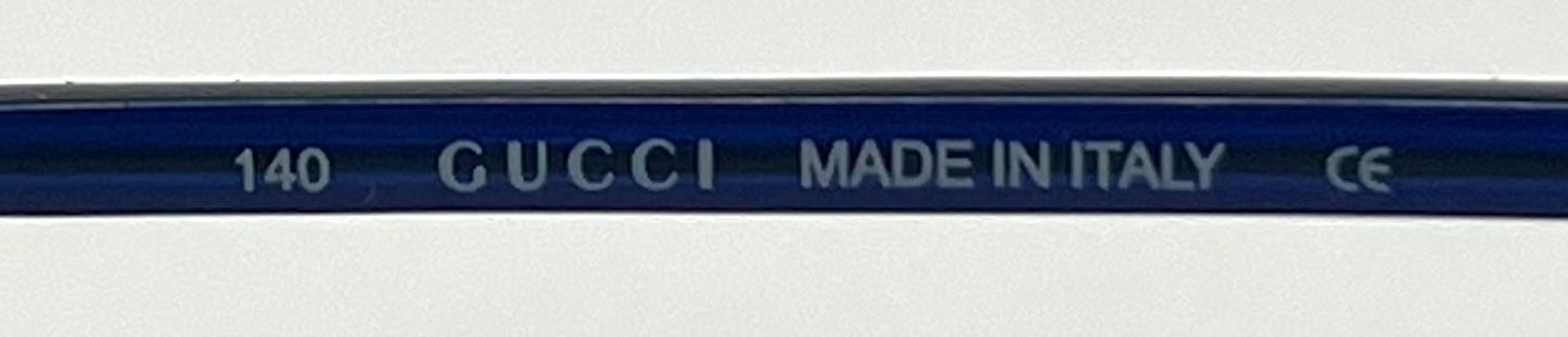 Gucci GG1374 6VE Y2K VINTAGE Oval Sunglasses-New Solid VIOLET/BLUE Custom Lenses