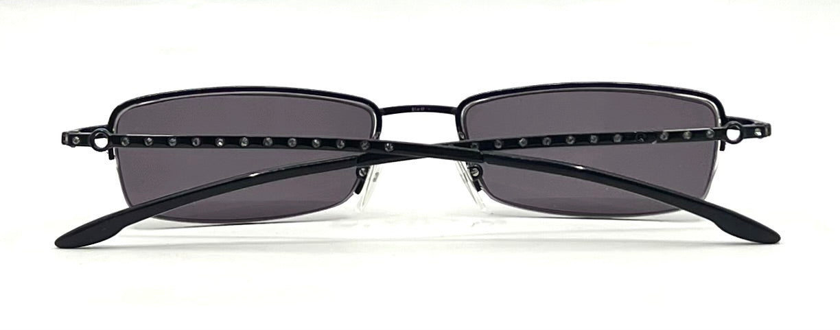 Dior CD 3627 Y2K VINTAGE Half-Rim Sunglasses-New Solid Smoke Custom Lenses-Unworn