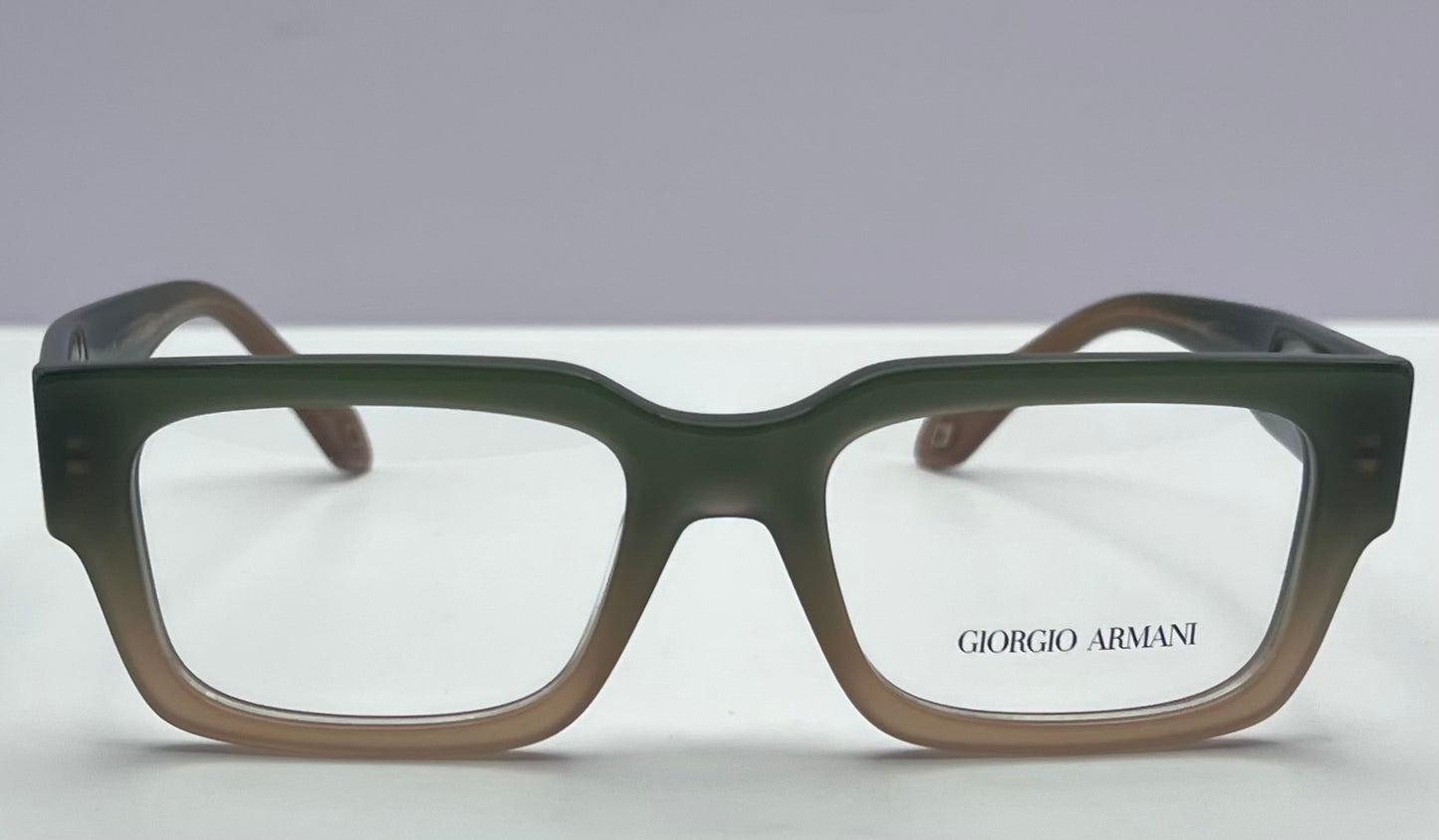 Brand New-Y2K Giorgio Armani Mens Thick Acetate Eyeglass Frames-Green/Brown Gradient