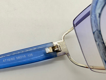 CHANEL 4034 Rimless Sunglasses Blue Temples Melanin Lenses-VINTAGE NOS